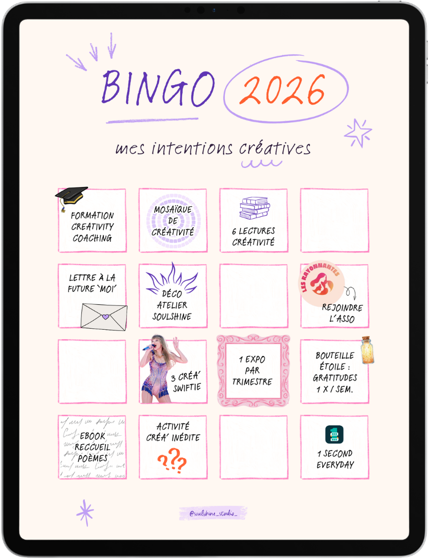 Bingo 2026 » Mes intentions créatives